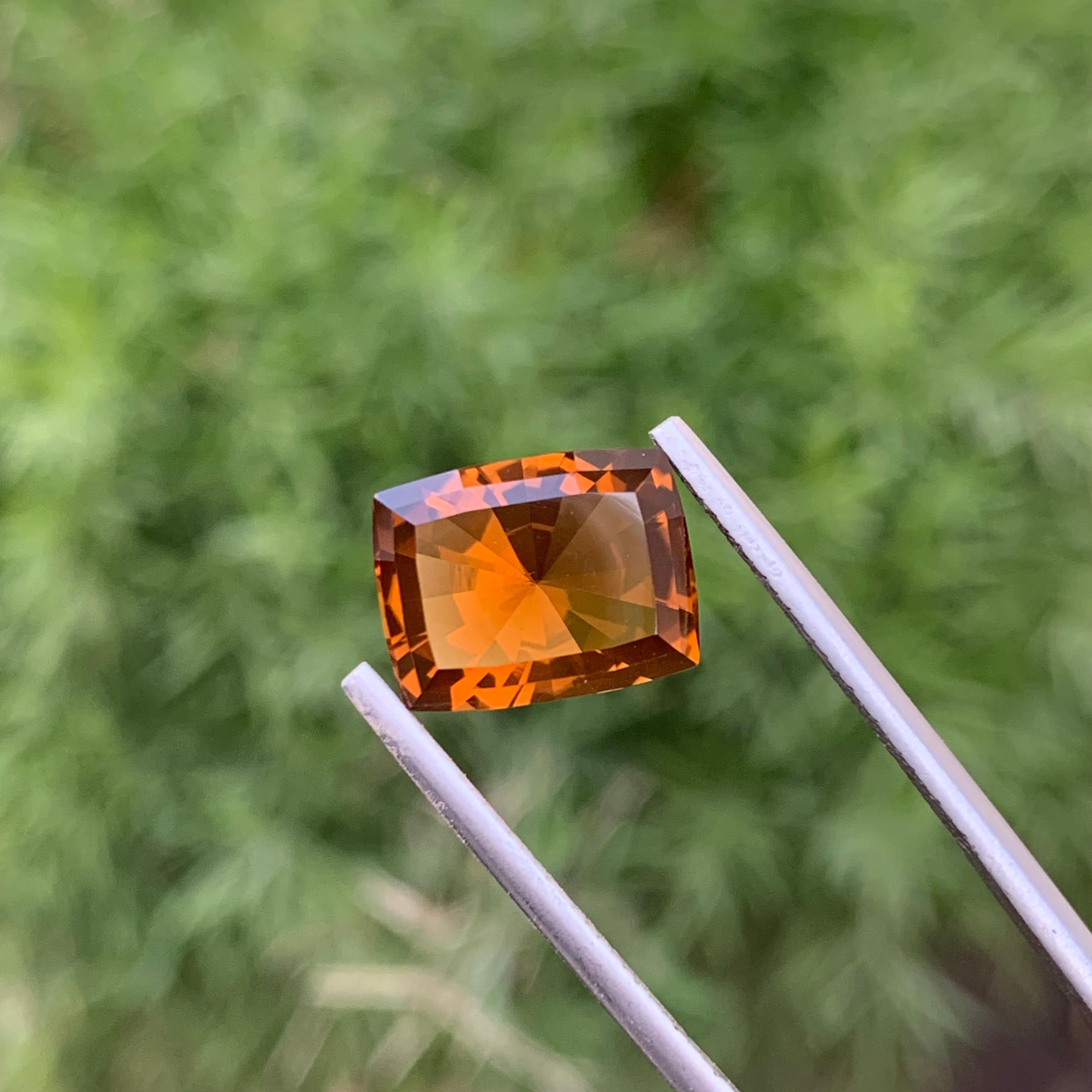 5.65 Carats Natural Loose Citrine CAN Shape Ring Gem For Sale 2