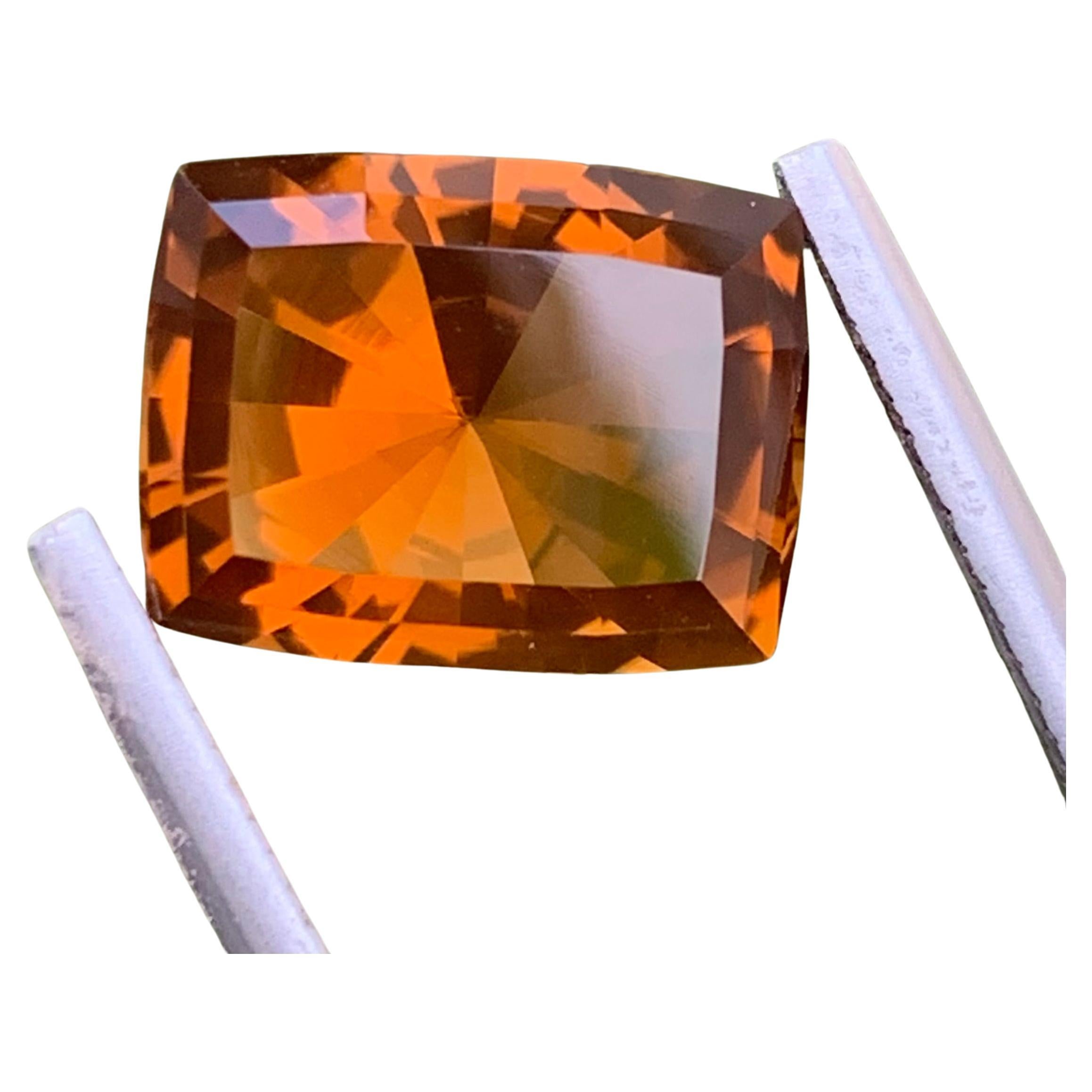 5.65 Carats Natural Loose Citrine CAN Shape Ring Gem For Sale