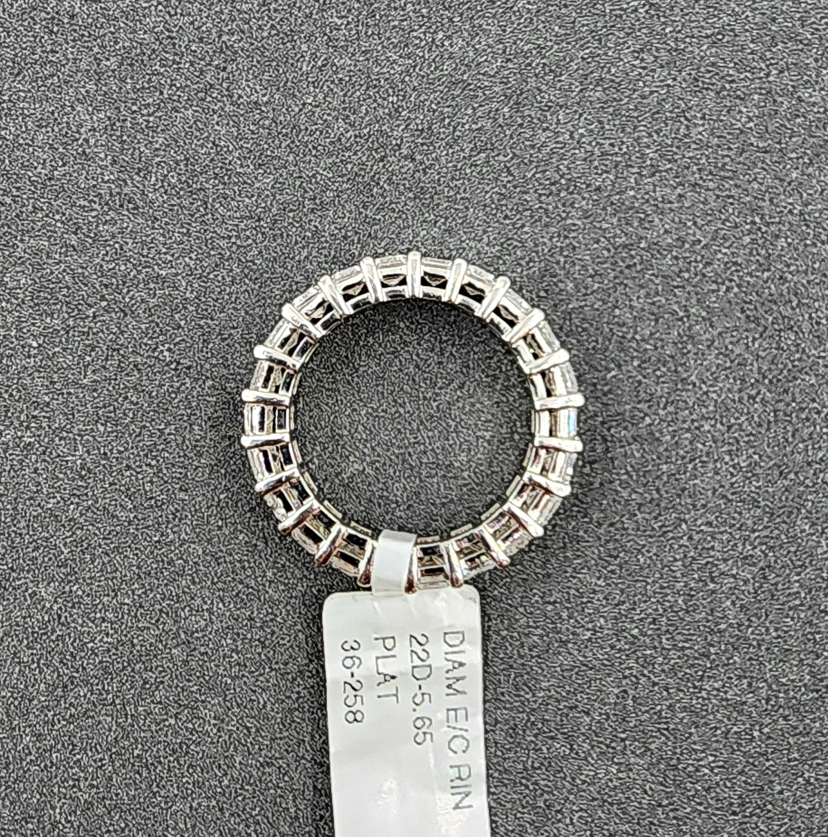 5.65 ct Diamond Eternity Ring For Sale 3