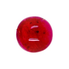 5.66 Carat GIA Certified Unheated Burmese "Mogok" Vivid Red Ruby Cabochon