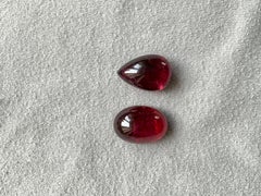 56.67 Carats Top Quality Rubellite Tourmaline Pear & Oval 2 Pieces Natural Gem