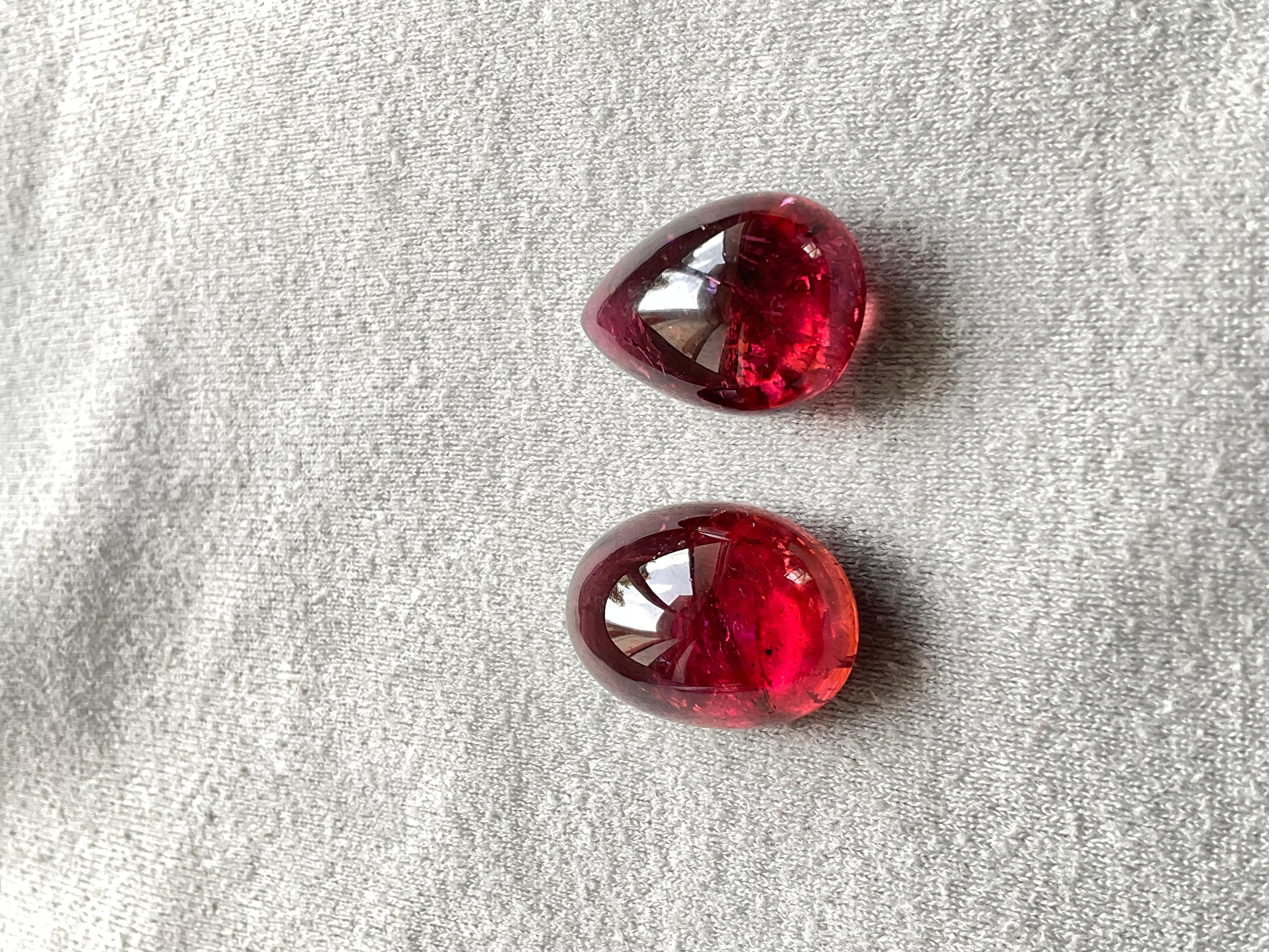 56,67 quilates Turmalina rubelita de primera calidad pera y oval 2 piezas Gema natural en Nuevo estado para la venta en Jaipur, RJ