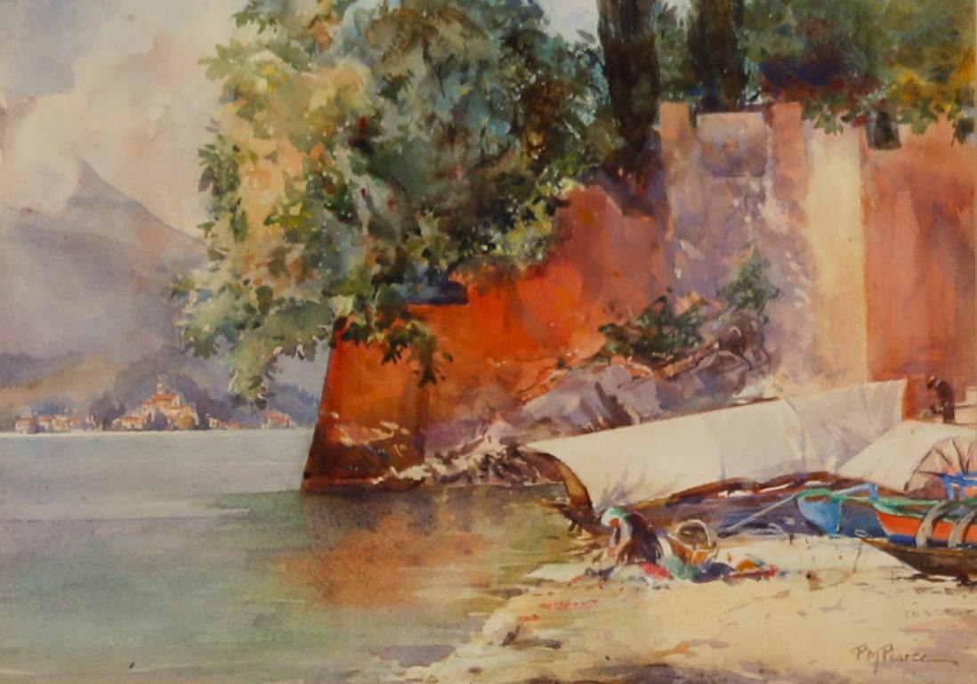 P. M. Pearce - Framed Mid 20th Century Watercolour, Varenna, Lake Como - Art by Unknown