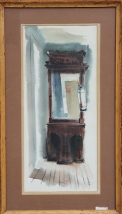 Mirror, Mirror in the Hall, Impressionist Watercolor by Eve Nethercott