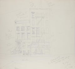 City Street and City Buildings Study, Impressionistisches Aquarell von Eve Nethercott