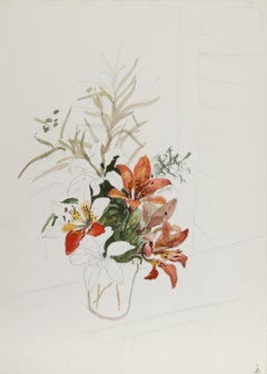 Lilies, Impressionist Watercolor by Eve Nethercott