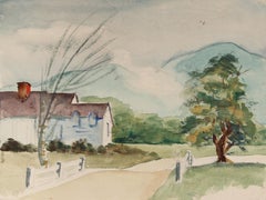 House, Impressionistisches Aquarell von Eve Nethercott