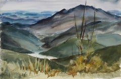 Impressionistisches Aquarell von Eve Nethercott, Skyline Drive, Virginia