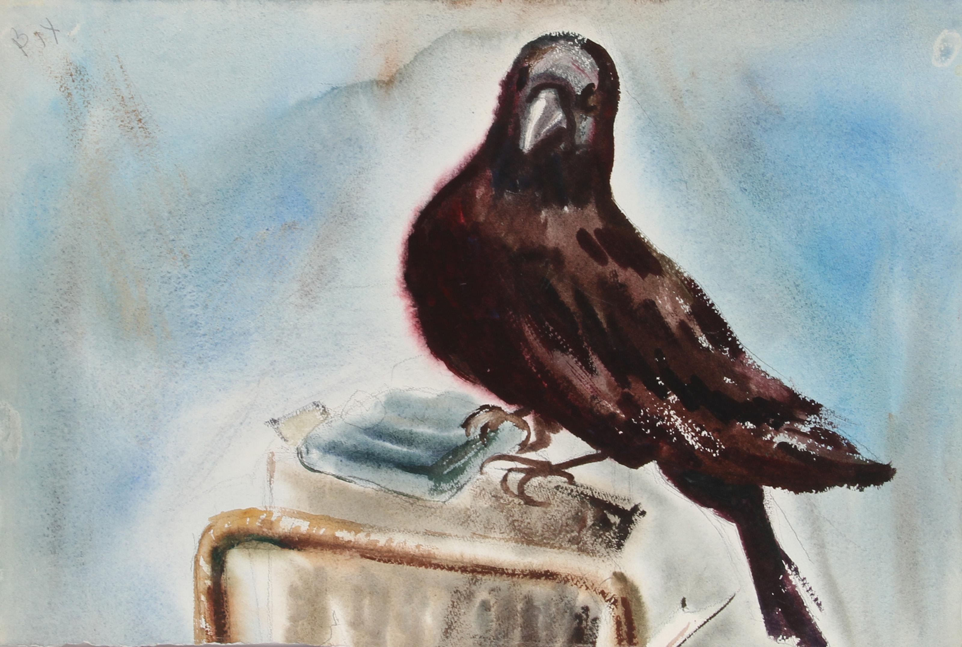  Eve Nethercott, Amerikanerin (1925 - 2015) -  Vogel- und Reill-Markt (68), Jahr:  1957, Medium:  Zweiseitiges Aquarell, Größe:  15 in. x 22 in. (38,1 cm x 55,88 cm), Beschreibung:  Eve Nethercotts künstlerisches Geschick und ihre Liebe zum Detail