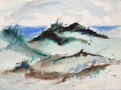 Meereslandschaft, impressionistisches Aquarell von Eve Nethercott