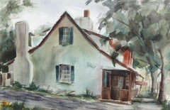 Flea Market, impressionistisches Aquarell von Eve Nethercott
