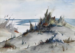 Beach Dunes, impressionistisches Aquarell von Eve Nethercott