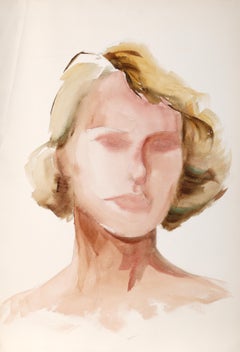 Femme blonde, aquarelle impressionniste d'Eve Nethercott