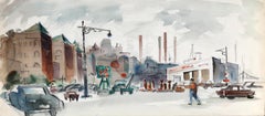 Linea del gas, acquerello impressionista di Eve Nethercott