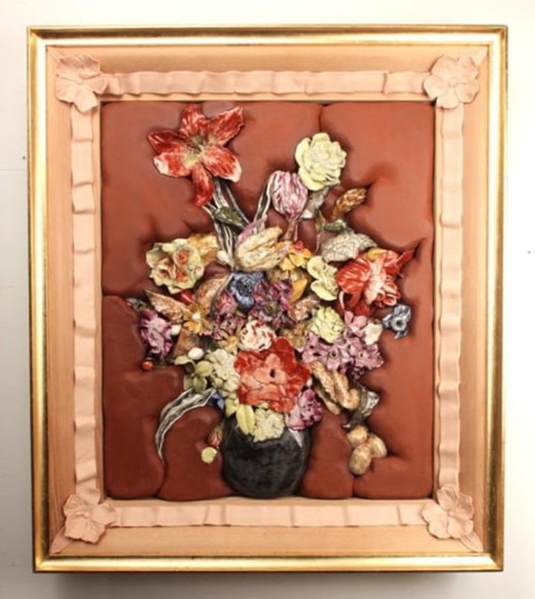 Foreground, Art by Dirk Staschke, 2021

Additional information:
Medium: Ceramic, ceramic and wood handmade frame
Dimensions: 28 × 24 × 24 in (71.1 × 61 × 61 cm)

About artist: Dirk Staschke is best known for his exploration of Dutch Vanitas still