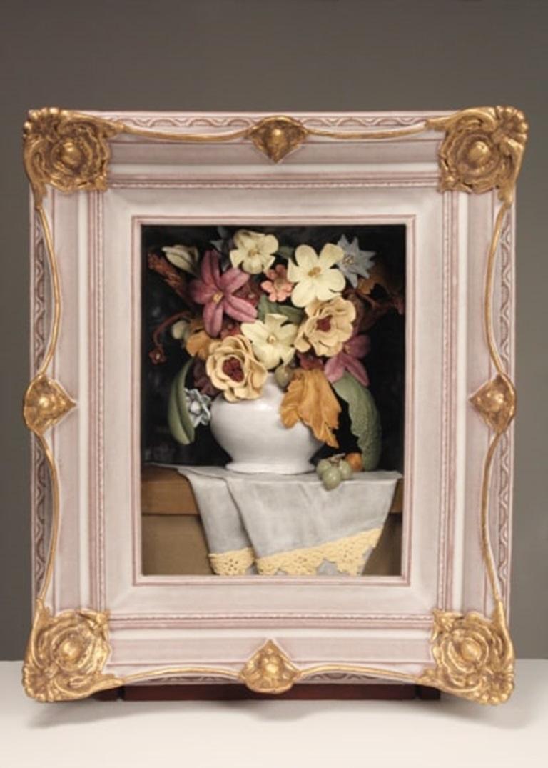 Translation #4, Art by Dirk Staschke, 2014

Additional information:
Medium: Ceramic, wood, epoxy
Dimensions: 23 × 19 × 12 in  58.4 × 48.3 × 30.5 cm

About artist: Dirk Staschke is best known for his exploration of Dutch Vanitas still life themes in