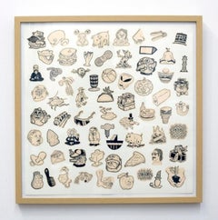 Sans titre #6, encre sur papier collé par Okay Mountain, 2013