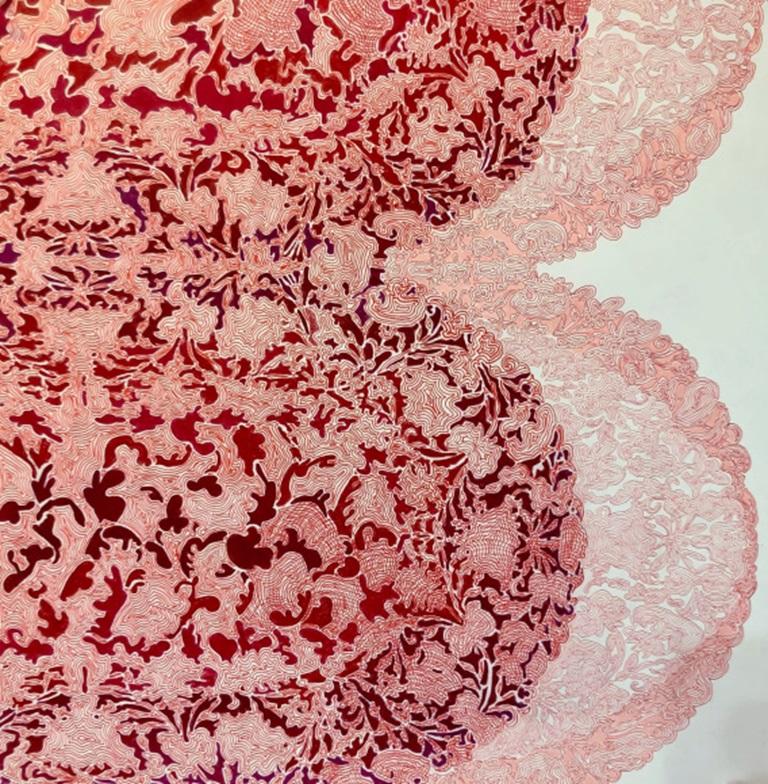 One And A Half Tongues, Painting by Jeanne Quinn, 2022 - Art by Unknown