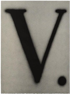 V., litografía de Ed Ruscha, 1989