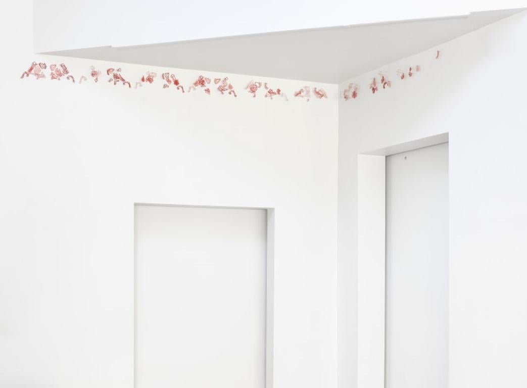 The Fragile Border (Rosa und Rot Porzellanspitze), von Jeanne Quinn, 2020