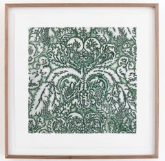 Jaquard Drawing (Green), by Jeanne Quinn, 2020