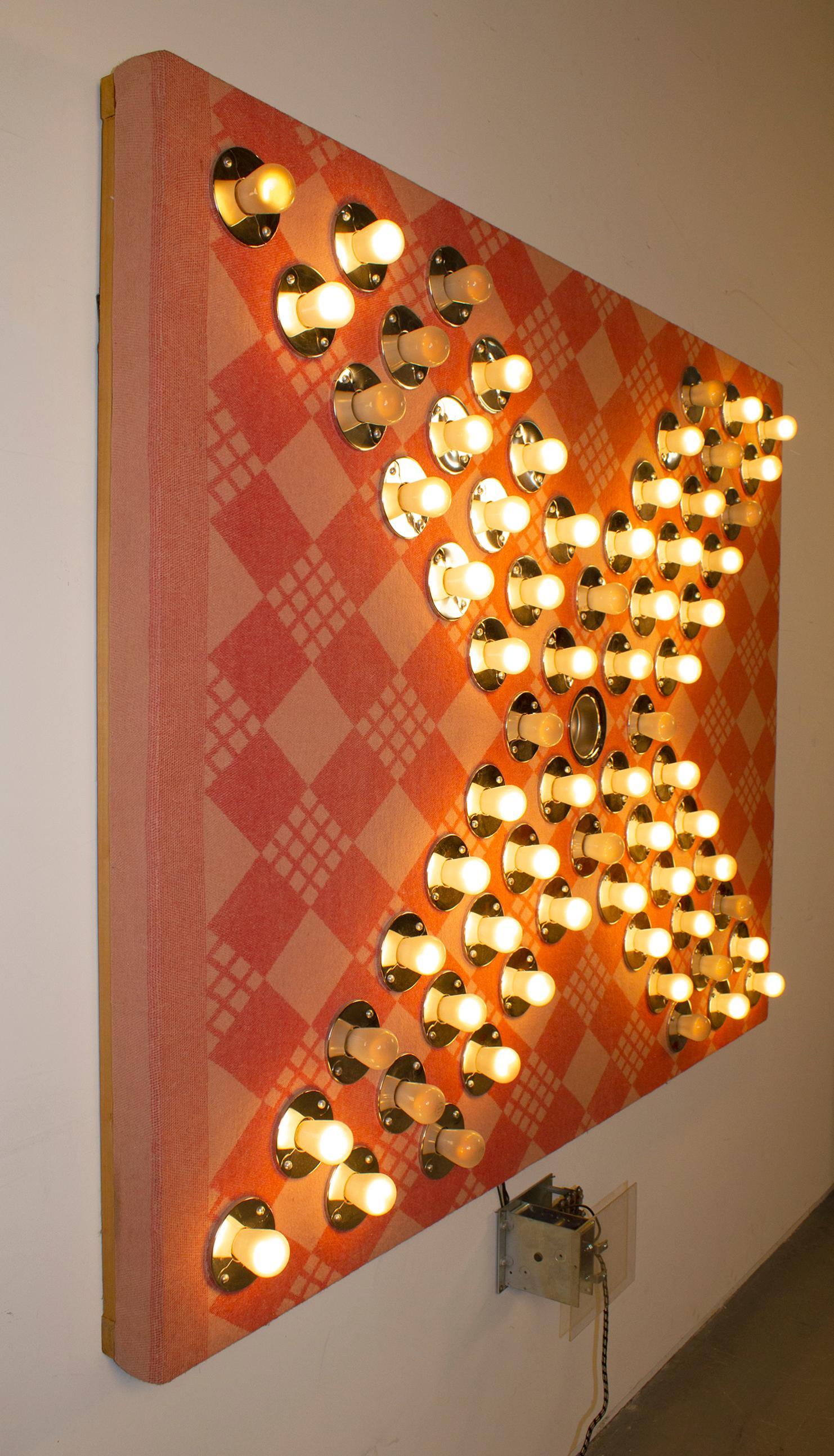David Szfranski Pink Psychedelic Mechanical Blinking Light X Sculpture See Video For Sale 3