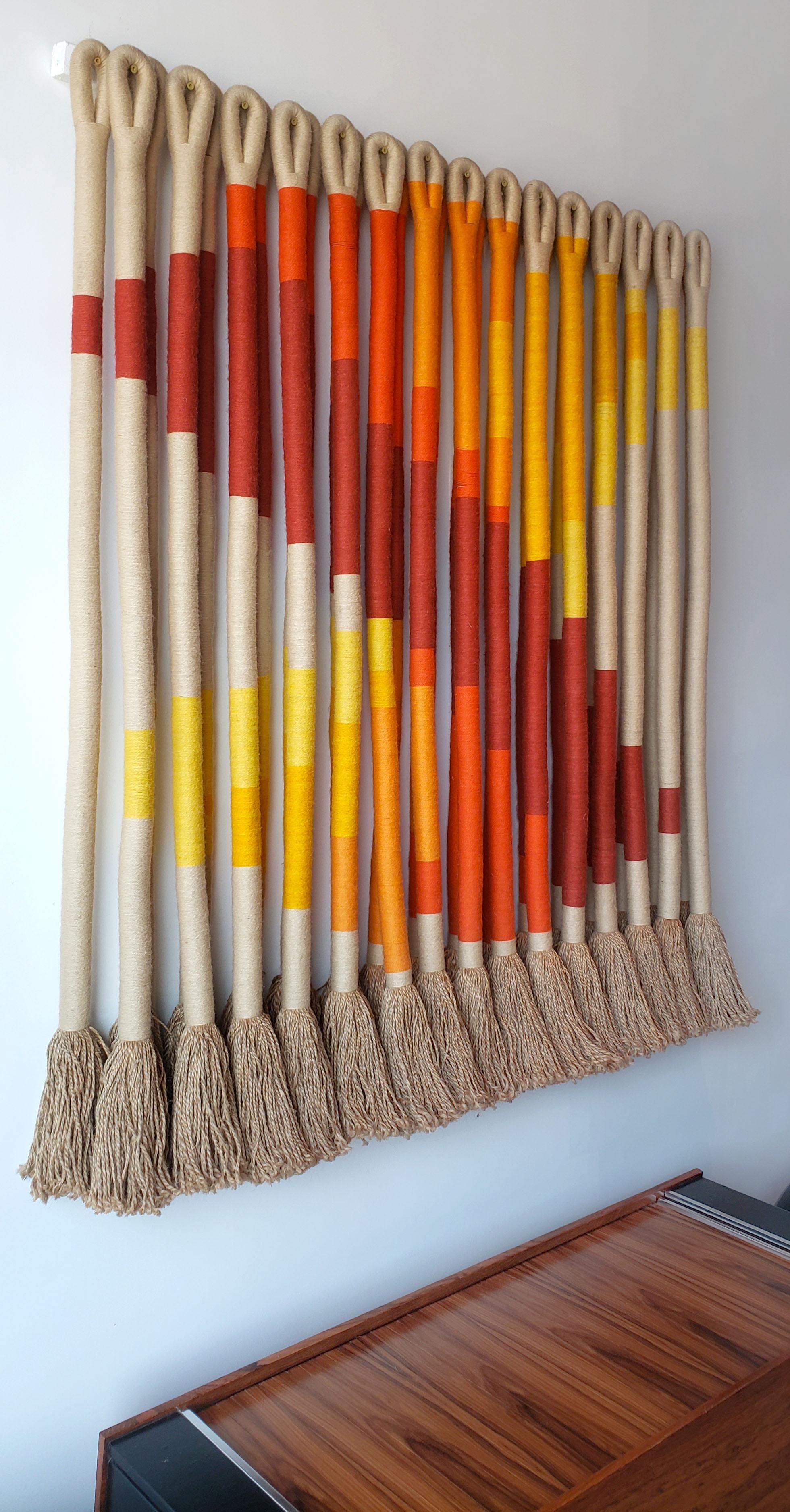 Opera d'arte tessile 'Oblique Ombre' della fiber artist Jane Knight, anni '70 in vendita 6