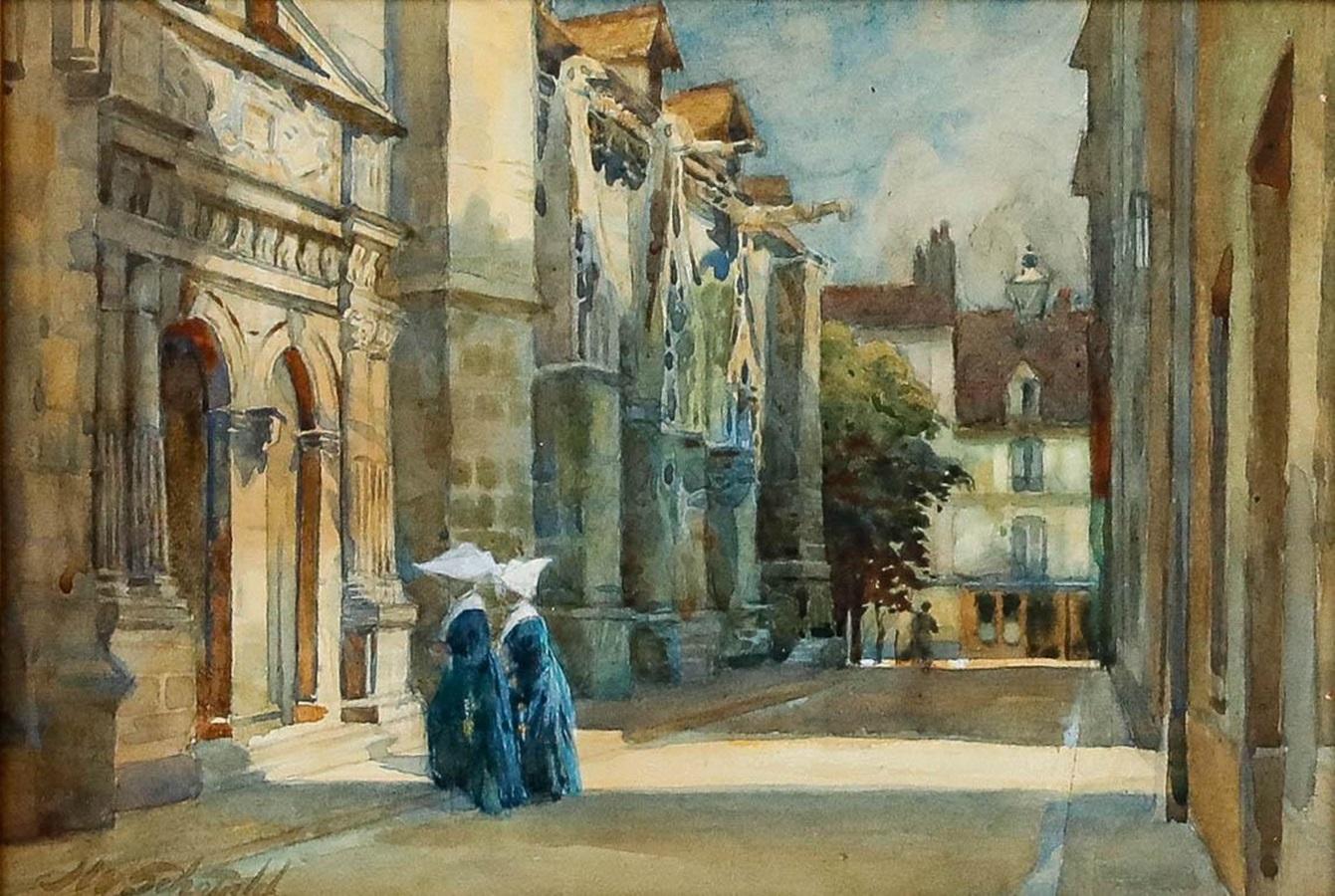 John William Schofield (1865-1944) - Acuarela, Las Hijas de la Caridad en venta 4