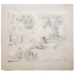 Paper Landscape Drawings and Watercolors