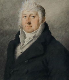 Circolo di John Raphael Smith (1751-1812) - Pastello incorniciato, Ritratto di uomo