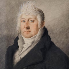 Circolo di John Raphael Smith (1751-1812) - Pastello incorniciato, Ritratto di uomo