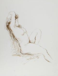 Nudo - I, Inchiostro contemporaneo su carta di Ira Moskowitz