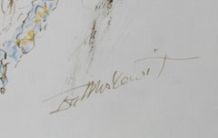 Native American Man - V, Modern Ink and Pastel on Paper by Ira Moskowitz