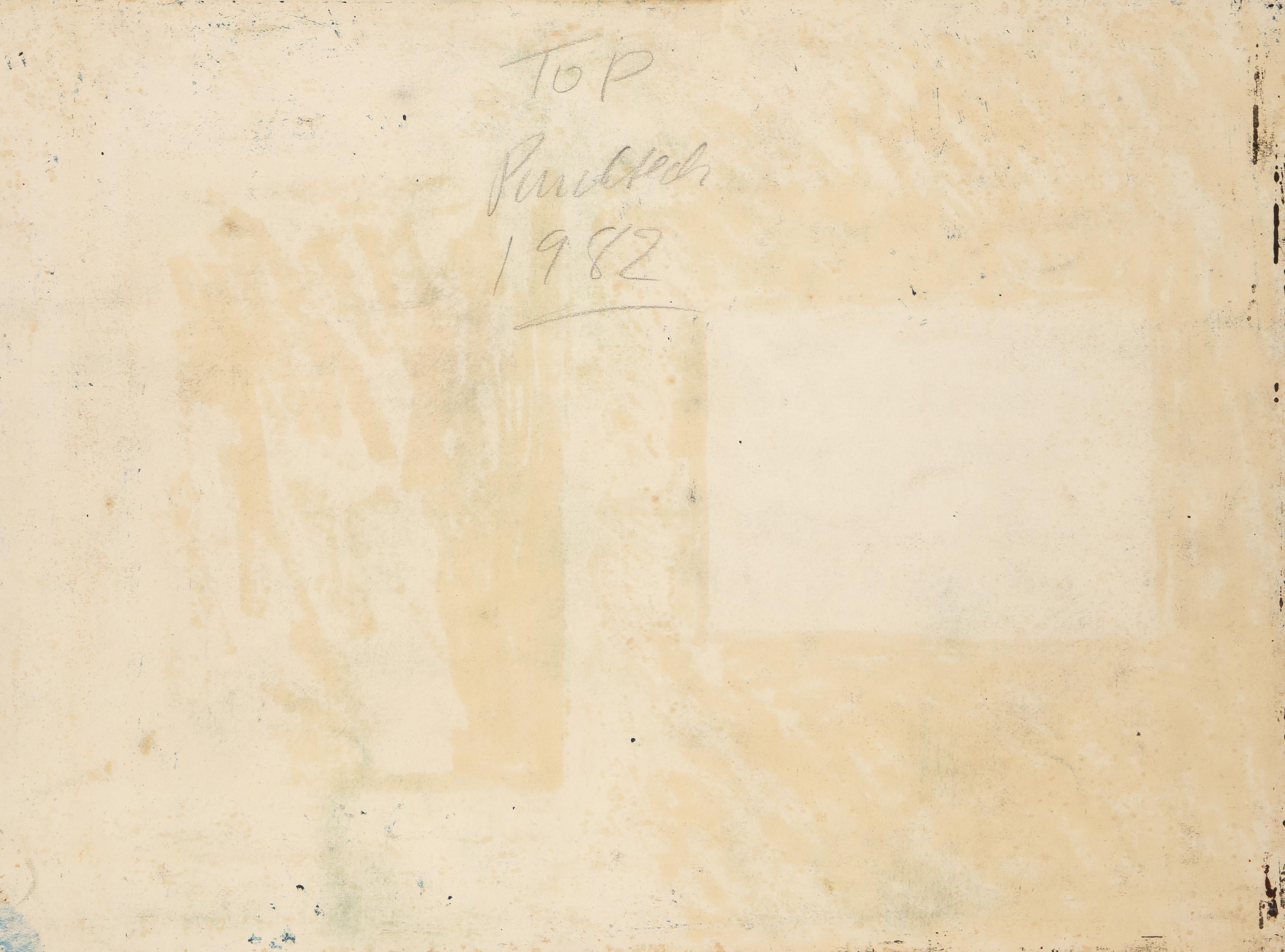 Green and White Squares, Minimalist Gouache on Paper by Peter Pinchbeck For Sale 3