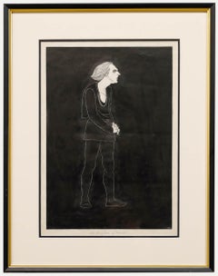Powys Evans 'Quiz' (1899-1981) - Pen and Ink Drawing, John Barrymore as Hamlet