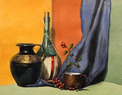 W. G. Roberts - Framed Mid 20th Century Watercolour, Still Life with Rose Hips