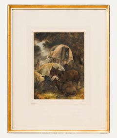 Follower of William Shayer II (1811-1892) - Watercolour, Gypsy Encampmen