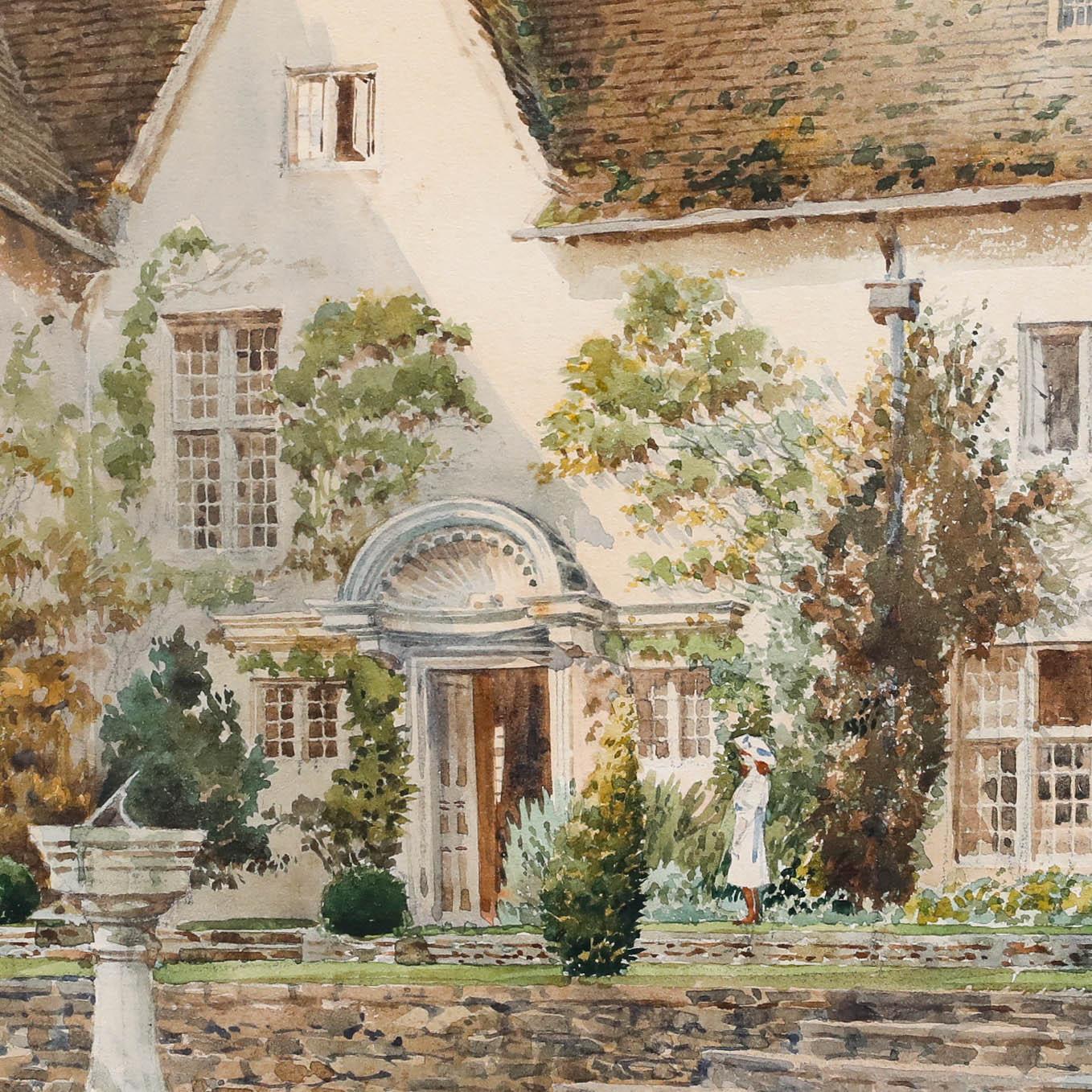 Arthur Cecil Fare (1876-1958) - Acquerello del 1922, Heneage Court in vendita 2