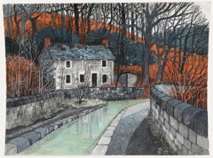 Dione Page (1936-2021) - 20th Century Gouache, A Canal Cottage