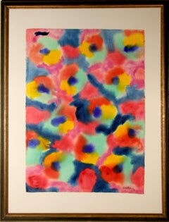 Sin título - Abstracto 5, acuarela expresionista abstracta de Max Epstein