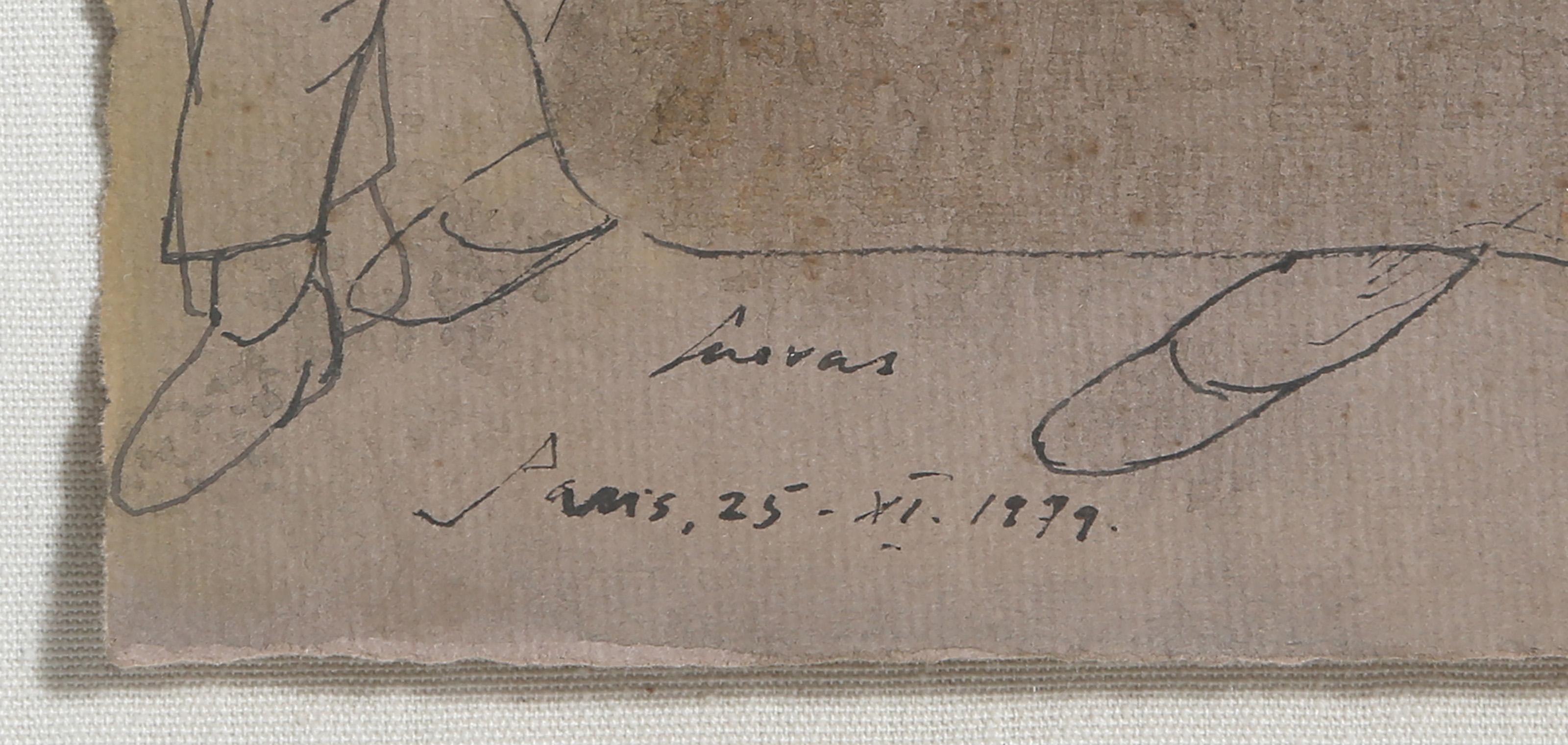Antonio Liarte con modelos, encre et aquarelle surréalistes de José Luis Cuevas en vente 2
