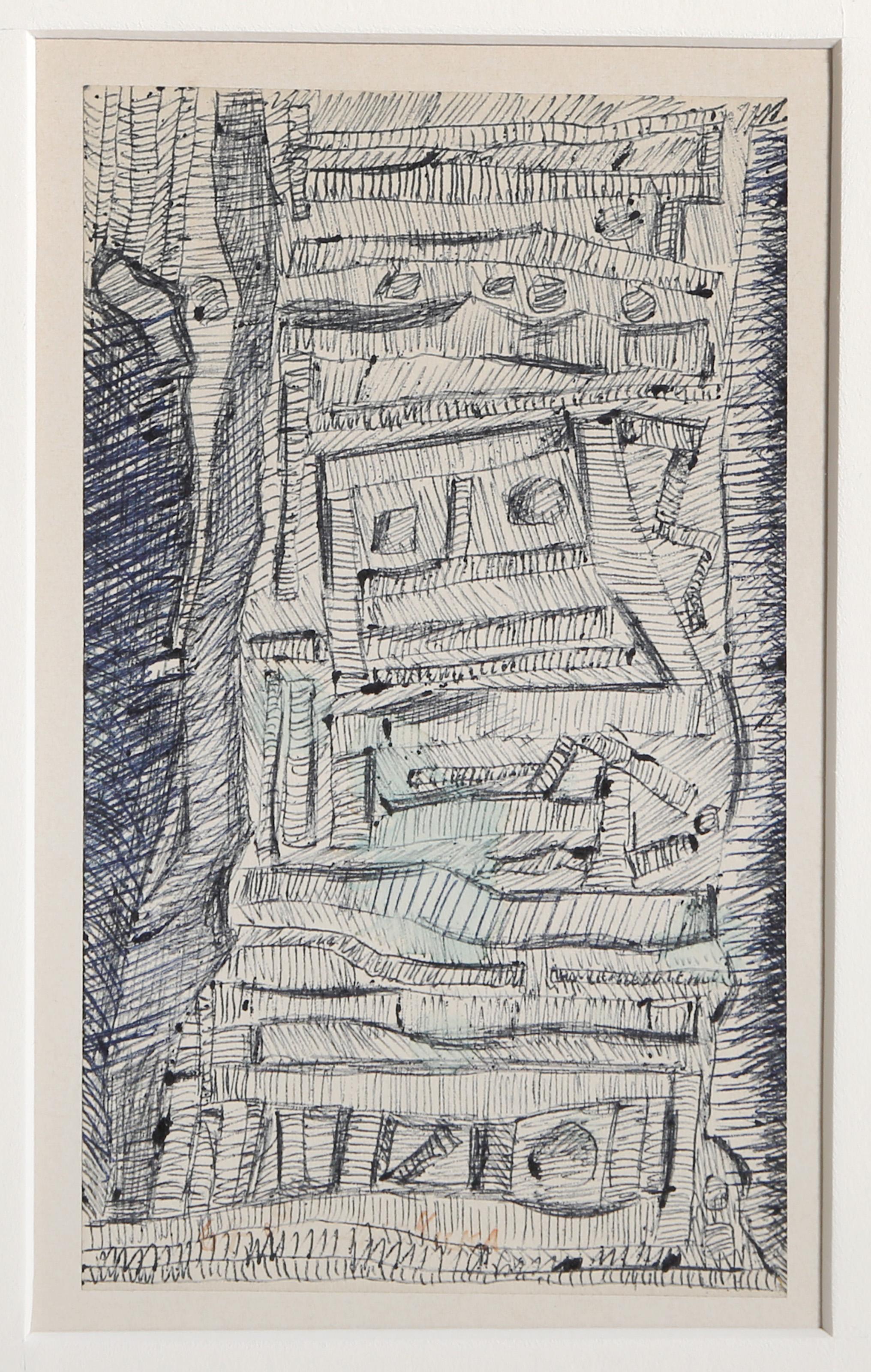 Labyrinth, Conceptual Ink Drawing by Genichiro Inokuma For Sale 2