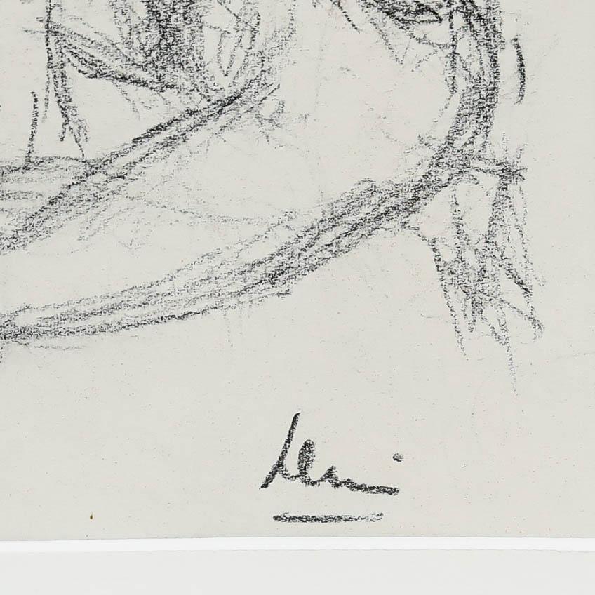 Dibujo en grafito del siglo XX - Desnudo femenino desesperado en venta 1