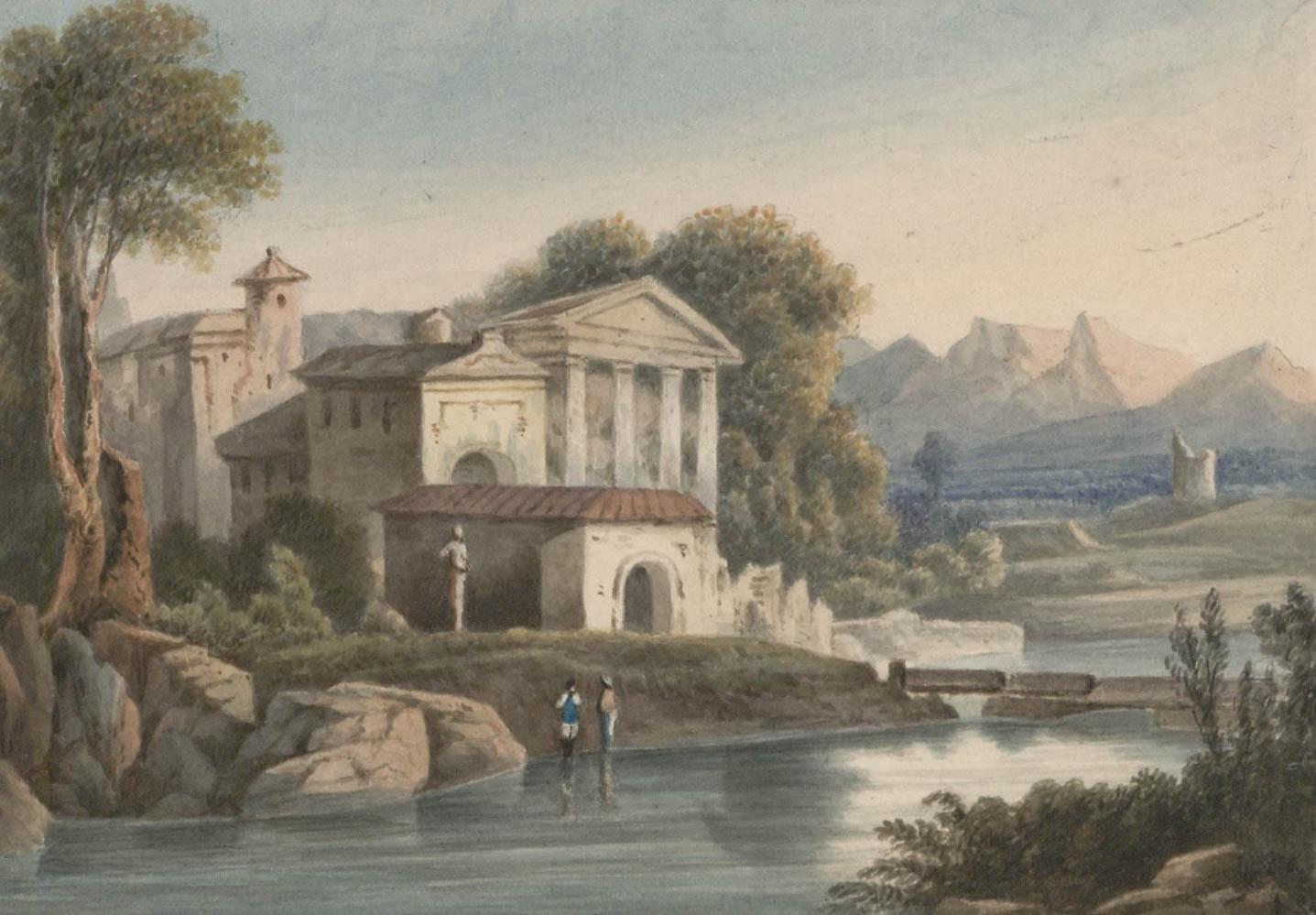 Thomas Charleton (1756-1849) - Aquarelle, Dans la Campagne de Rome - Art de Unknown