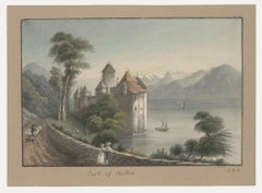 Thomas Remnant Charleton (1756-1849) - Watercolour, Chillon Castle