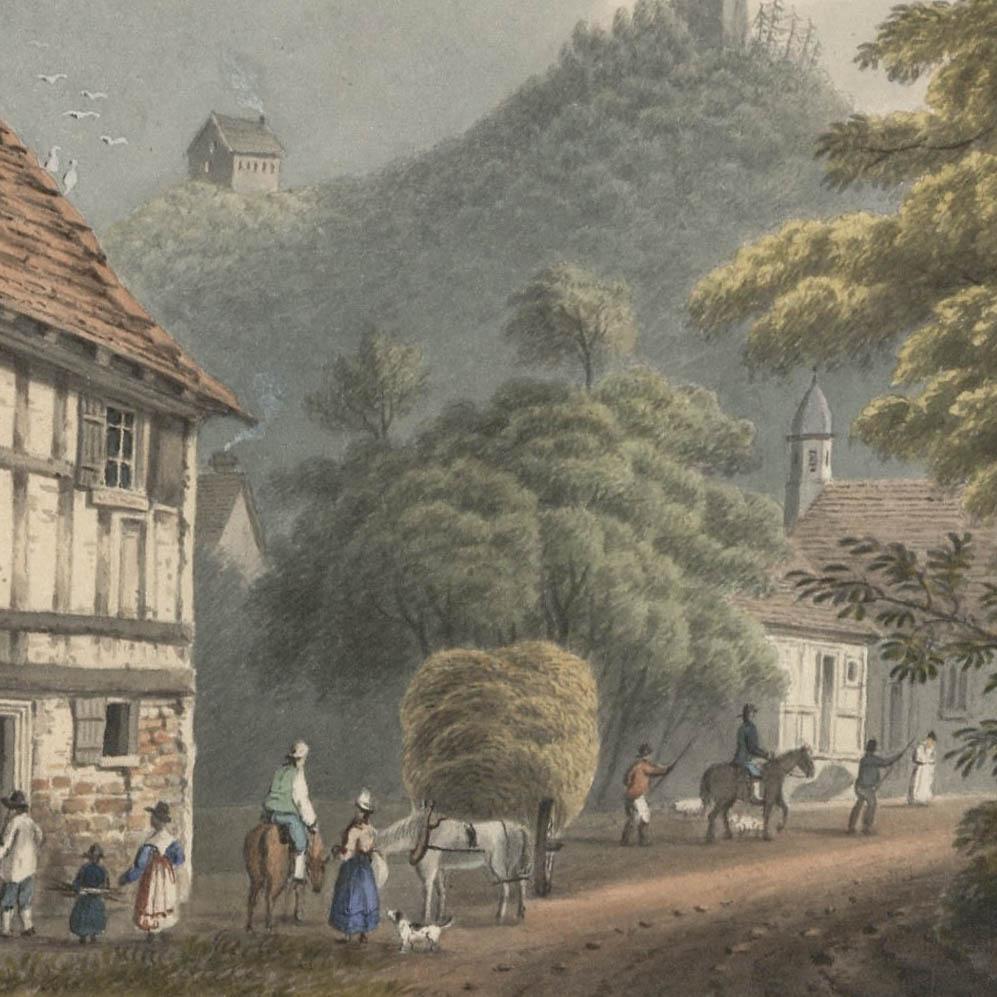 Thomas Remnant Charleton (1756-1849) - Acquerello, Rovine di Bodmin - Landscape Art Beige di Unknown