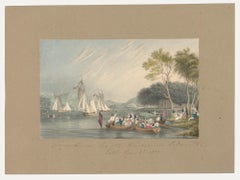 Thomas Remnant Charleton (1756-1849) - Aquarell, Ferry House Regatta