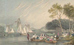 Thomas Remnant Charleton (1756-1849) - Watercolour, Ferry House Regatta