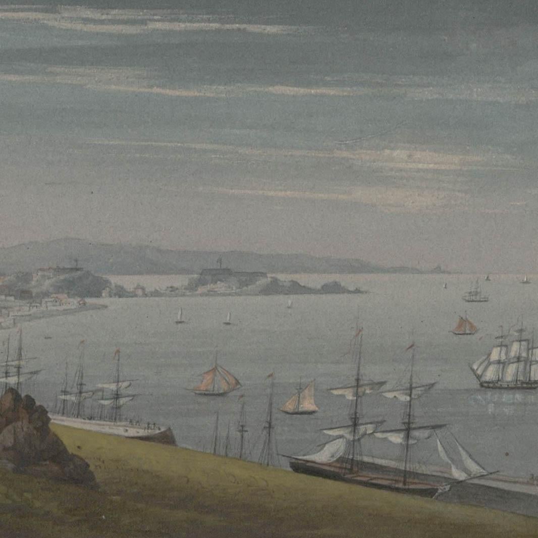 Thomas Charleton (1756-1849) - Aquarelle du début du 19e siècle, Plymouth - Gris Landscape Art par Unknown