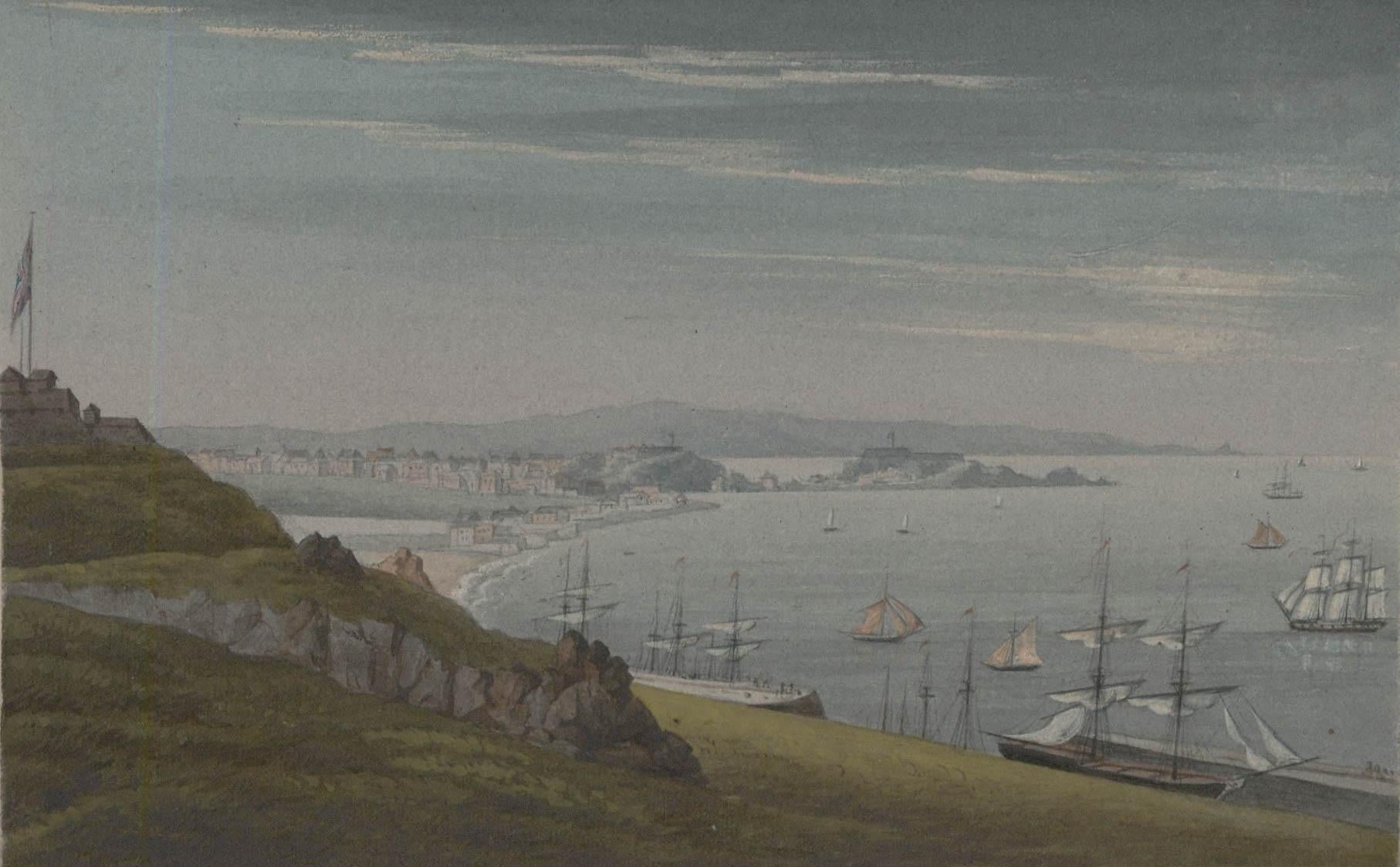 Thomas Charleton (1756-1849) - Aquarelle du début du 19e siècle, Plymouth - Art de Unknown